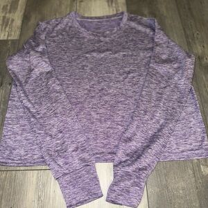 purple long sleeve cropped